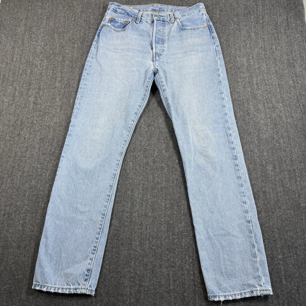 Levi's Premium 501 Light Wash Big E Jeans Men Straight Leg Button Fly Size？